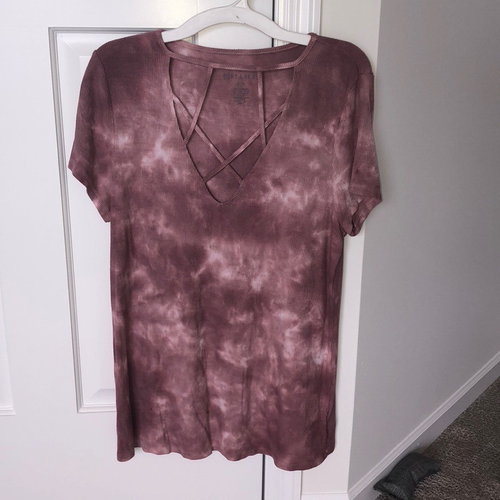 Pink Patterned American Eagle Top